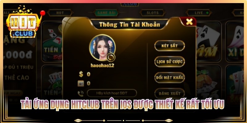 Tải ứng dụng Hitclub trên iOS được thiết kế rất tối ưu với vài bước thao tác